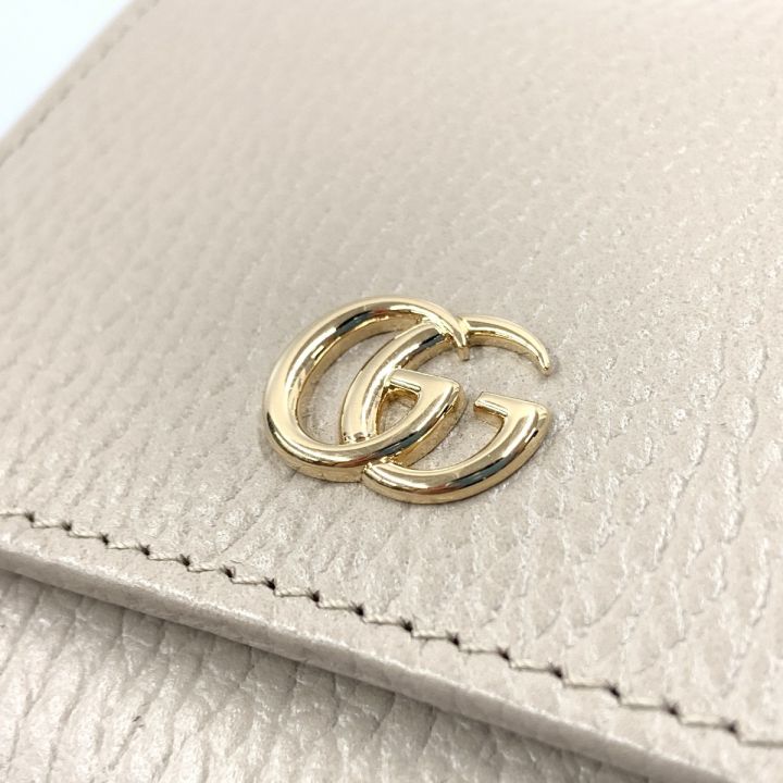 GUCCI グッチ GGマーモント 二つ折り財布 598587 0416 ベージュ｜中古｜なんでもリサイクルビッグバン