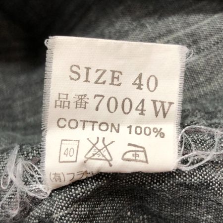  The Flat Head フラッドヘッド メンズ シャンブレーシャツ サイズ40 7004W グレー