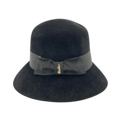 〇〇 BORSALINO ハット 帽子 ブラック Bランク