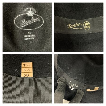  BORSALINO ハット 帽子 ブラック