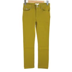 〇〇 Burberrychildren バーバリーチルドレン キッズ スキニーパンツ 10Y 140cm イエロー Aランク