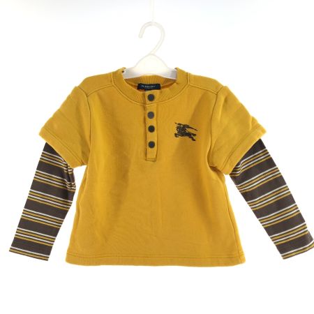  BURBERRY LONDON バーバリーロンドン キッズ カットソー ボーダー 100A イエロー×ブラウン