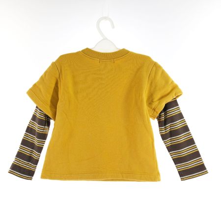  BURBERRY LONDON バーバリーロンドン キッズ カットソー ボーダー 100A イエロー×ブラウン