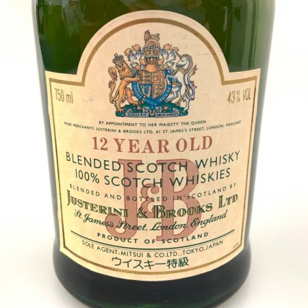   JUSTERINI＆BROOKS LTD 12年 スコッチ ウィスキー 750ml 43％ 未開栓