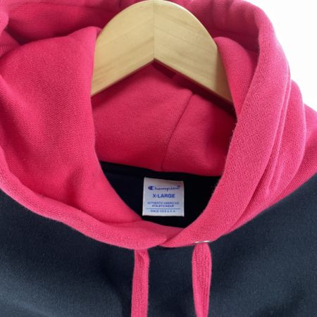  Champion チャンピオン メンズ パーカー サイズLL C3-S101 ネイビー×ピンク