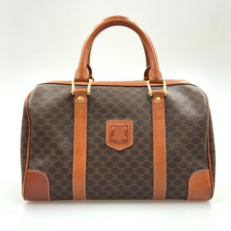  CELINE セリーヌ マカダム ミニボストンバッグ ハンドバッグ ブラウン