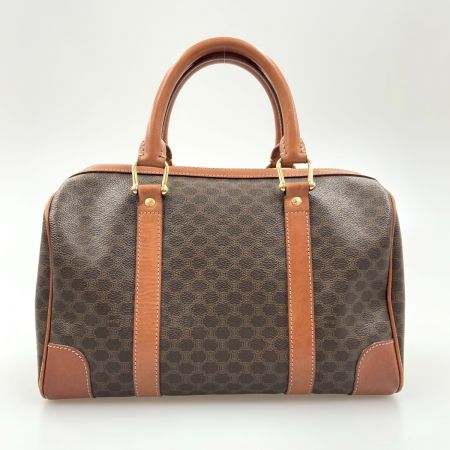  CELINE セリーヌ マカダム ミニボストンバッグ ハンドバッグ ブラウン