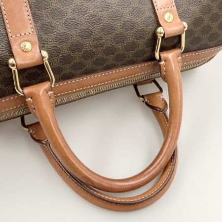  CELINE セリーヌ マカダム ミニボストンバッグ ハンドバッグ ブラウン