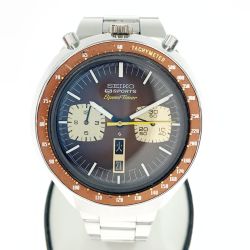 〇〇 SEIKO セイコー 茶馬 ツノクロノ スピードタイマー オートマチック クロノグラフ 自動巻き腕時計 6138-0040 ブラウン Cランク
