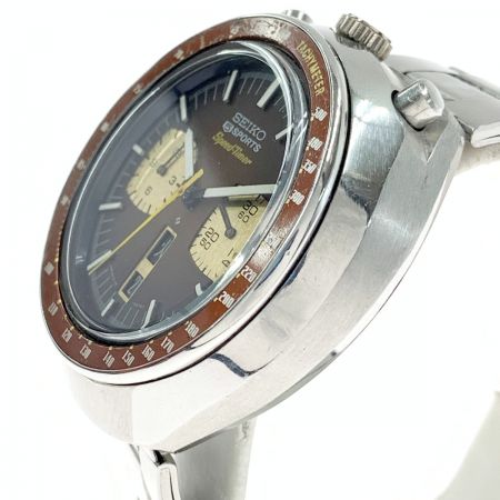  SEIKO セイコー 茶馬 ツノクロノ スピードタイマー オートマチック クロノグラフ 自動巻き腕時計 6138-0040 ブラウン