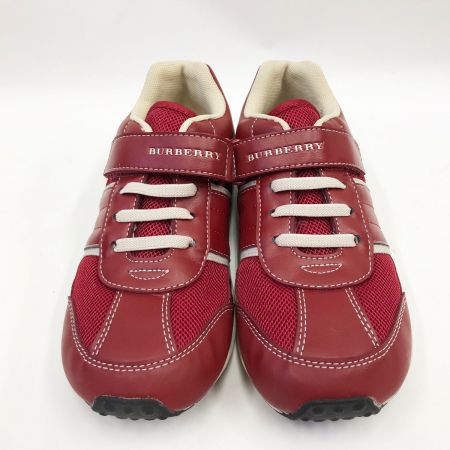  BURBERRY LONDON バーバリーロンドン キッズ レザースニーカー 21cm レッド