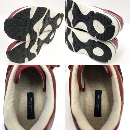  BURBERRY LONDON バーバリーロンドン キッズ レザースニーカー 21cm レッド