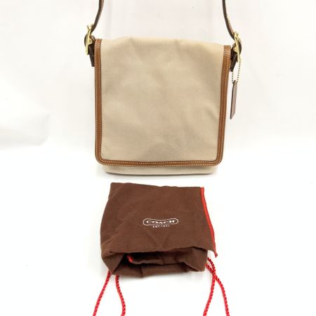  COACH コーチ キャンバス 斜めかけ ポシェット ショルダーバッグ 9881 べr-ジュ