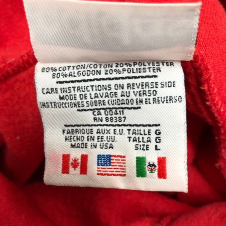  adidas アディダス メンズ パーカー 80'S 白タグ 万国旗 USA サイズL レッド