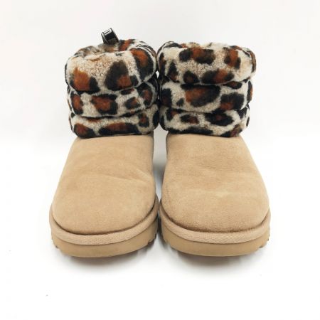  UGG アグ レディース ムートンブーツ フラッフ ミニ キルテッド レオパード 24cm 1105358 ブラウン