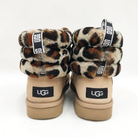  UGG アグ レディース ムートンブーツ フラッフ ミニ キルテッド レオパード 24cm 1105358 ブラウン