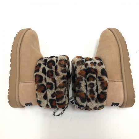  UGG アグ レディース ムートンブーツ フラッフ ミニ キルテッド レオパード 24cm 1105358 ブラウン