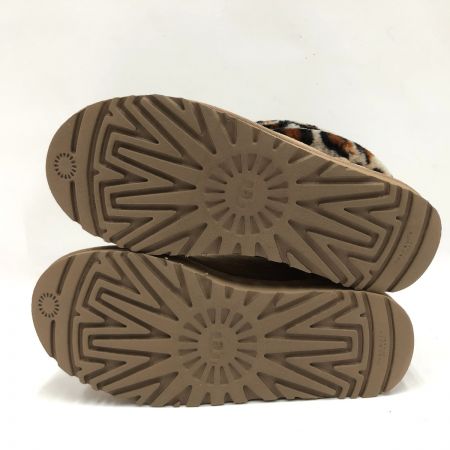  UGG アグ レディース ムートンブーツ フラッフ ミニ キルテッド レオパード 24cm 1105358 ブラウン