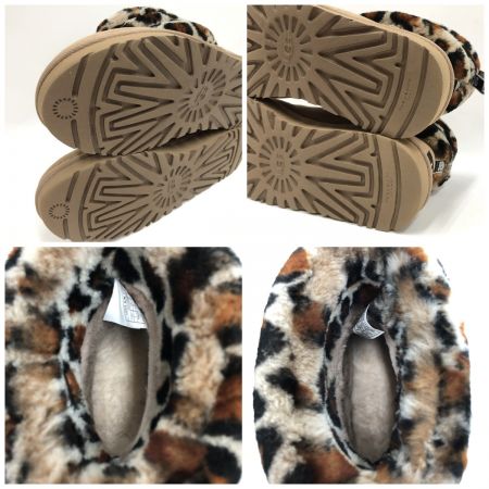  UGG アグ レディース ムートンブーツ フラッフ ミニ キルテッド レオパード 24cm 1105358 ブラウン