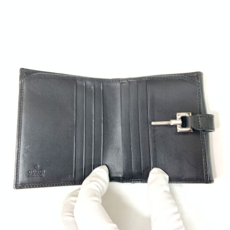  GUCCI グッチ GGキャンバス ジャッキー 二つ折り財布 05470-2126 ブラック
