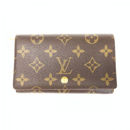  LOUIS VUITTON ルイヴィトン モノグラム ポルト モネ ビエ トレゾール 二つ折り財布 M61736 ブラウン 現状渡し