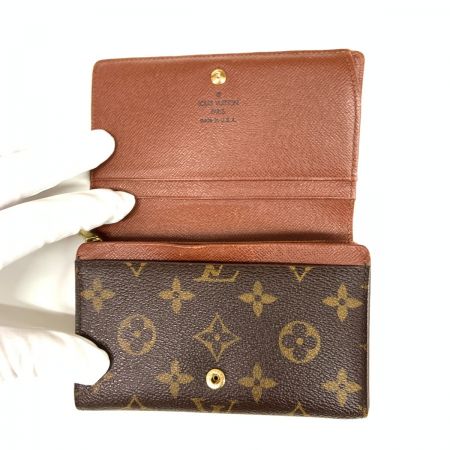  LOUIS VUITTON ルイヴィトン モノグラム ポルト モネ ビエ トレゾール 二つ折り財布 M61736 ブラウン 現状渡し