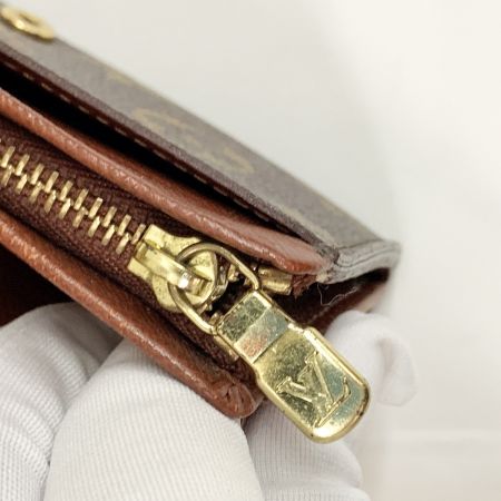  LOUIS VUITTON ルイヴィトン モノグラム ポルト モネ ビエ トレゾール 二つ折り財布 M61736 ブラウン 現状渡し