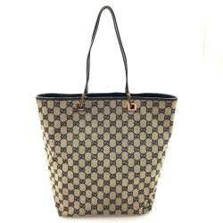〇〇 GUCCI グッチ GGキャンバス ハンドバッグ トートバッグ  002-1098 ブラック Bランク