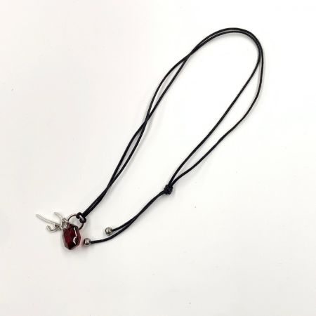  Baccarat バカラ ネックレス ペンダント チョーカー クリスタル SV925 レッド