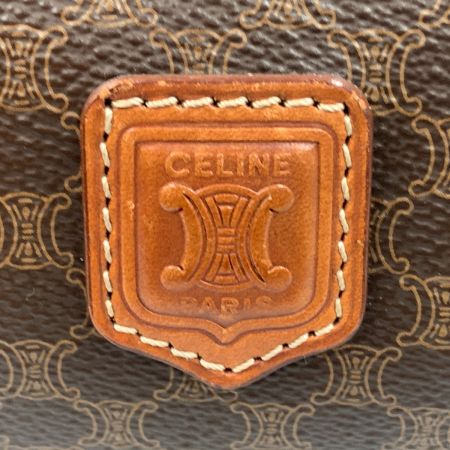  CELINE セリーヌ マカダム柄 ミニボストンバッグ ハンドバッグ M94 ブラウン