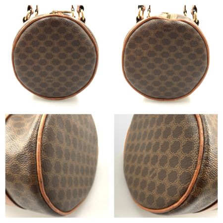  CELINE セリーヌ マカダム柄 ミニボストンバッグ ハンドバッグ M94 ブラウン