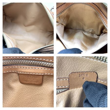  CELINE セリーヌ マカダム柄 ミニボストンバッグ ハンドバッグ M94 ブラウン