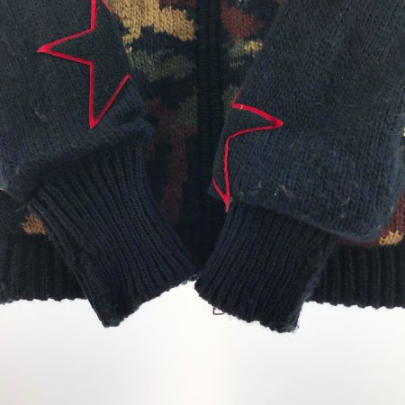  VANSON バンソン メンズ ジップニット サイズXL ブラック×ブラウン