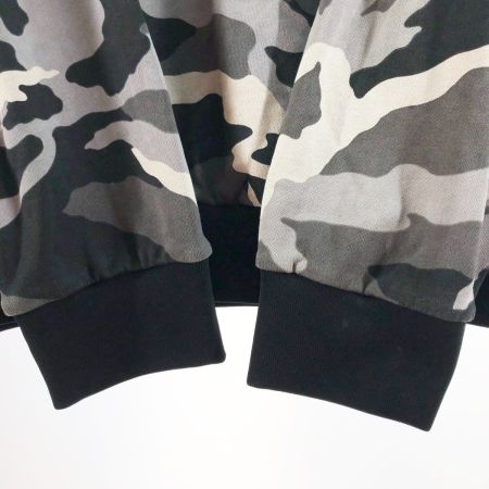  ARMANI EXCHANGE メンズ プルオーバーパーカー サイズXXL 3GZMGB ZJ2BZ グレー×ブラック