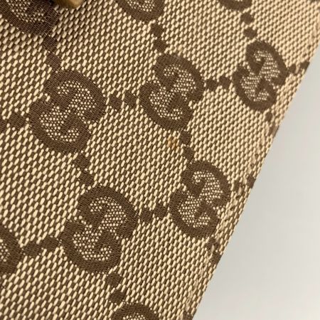  GUCCI グッチ GGキャンバス ハンドバッグ 120895 ベージュ x オレンジ