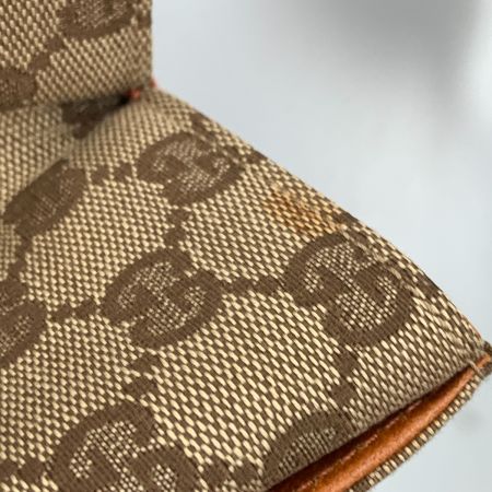  GUCCI グッチ GGキャンバス ハンドバッグ 120895 ベージュ x オレンジ