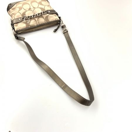  COACH コーチ シグネチャー ショルダーバッグ キャンバス F19730 カーキ×ブロンズ