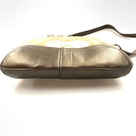  COACH コーチ シグネチャー ショルダーバッグ キャンバス F19730 カーキ×ブロンズ