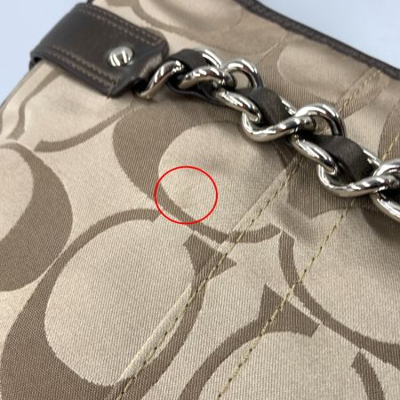  COACH コーチ シグネチャー ショルダーバッグ キャンバス F19730 カーキ×ブロンズ