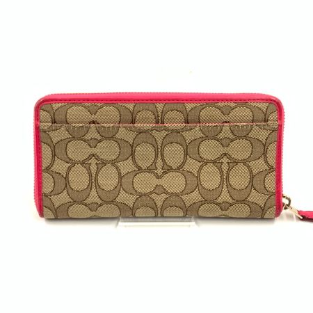  COACH コーチ ラウンドファスナー 長財布 F53539 ピンク