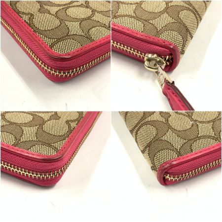 COACH コーチ ラウンドファスナー 長財布 F53539 ピンク