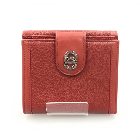  BVLGARI ブルガリ ダブルリング 二つ折り財布 レッド