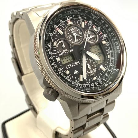  CITIZEN シチズン プロマスター SKY エコドライブ ソーラー電波時計 U680-T016677 ブラック x シルバー