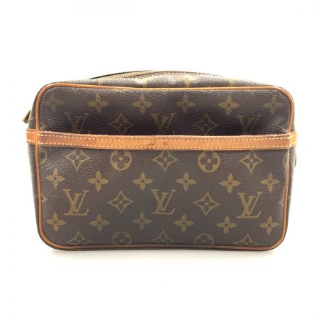  LOUIS VUITTON ルイヴィトン モノグラム コンピエーニュ23 クラッチバッグ ポーチ M51847 ブラウン