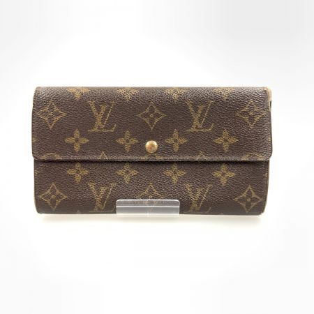  LOUIS VUITTON ルイヴィトン モノグラム ポシェット ポルト モネ クレディ 二つ折り財布 M61726 ブラウン 現状渡し