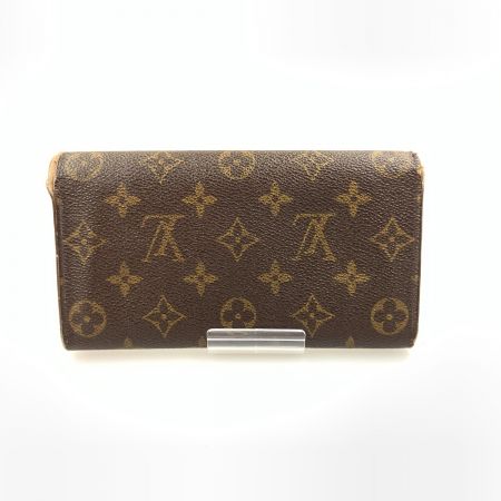  LOUIS VUITTON ルイヴィトン モノグラム ポシェット ポルト モネ クレディ 二つ折り財布 M61726 ブラウン 現状渡し