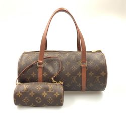 〇〇 LOUIS VUITTON ルイヴィトン モノグラム パピヨン30 ハンド バッグ M51365 ブラウン Bランク