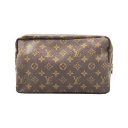 〇〇 LOUIS VUITTON ルイヴィトン モノグラム トゥルース トワレット28 化粧ポーチ M47522 ブラウン Bランク