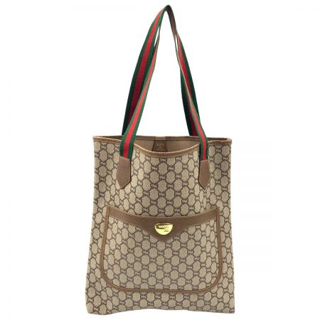  GUCCI PLUS グッチ GGプラス シェリーライン トートバッグ