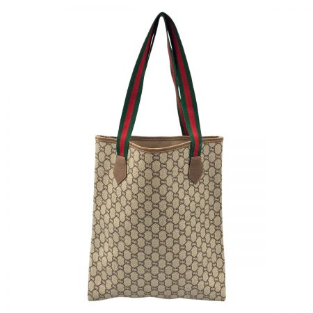  GUCCI PLUS グッチ GGプラス シェリーライン トートバッグ